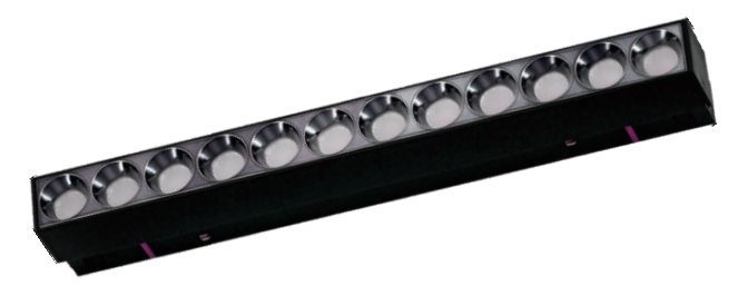 Трековый, линейный, магнитный светодиодный светильник 48V, ET20 Grille Light 246mm, 12W, 24°